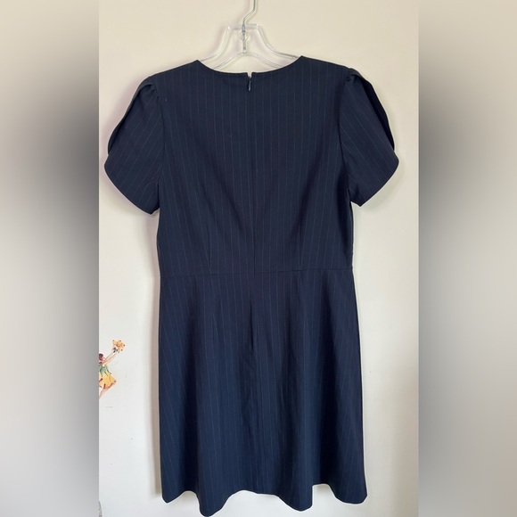 LOFT Mini Dress Size 6 Short Sleeves Dark Blue - Picture 3 of 13